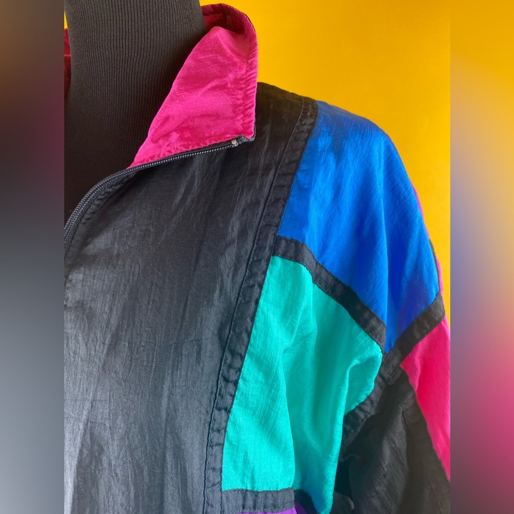 Large Lavon Color Block Jacket - image 4
